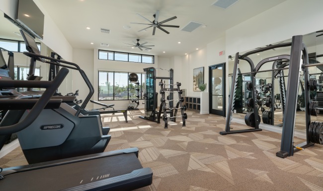 Open and well-lit fitness center